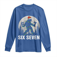 67 Six Seven Long Sleeve Shirt Funny Bigfoot Christmas Sasquatch Moon - Wonder Print Shop