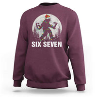 67 Six Seven Sweatshirt Funny Bigfoot Christmas Sasquatch Moon - Wonder Print Shop