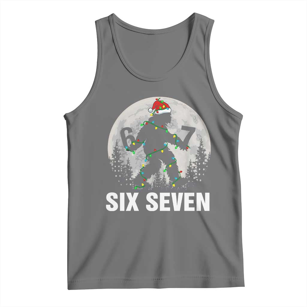 67 Six Seven Tank Top Funny Bigfoot Christmas Sasquatch Moon - Wonder Print Shop