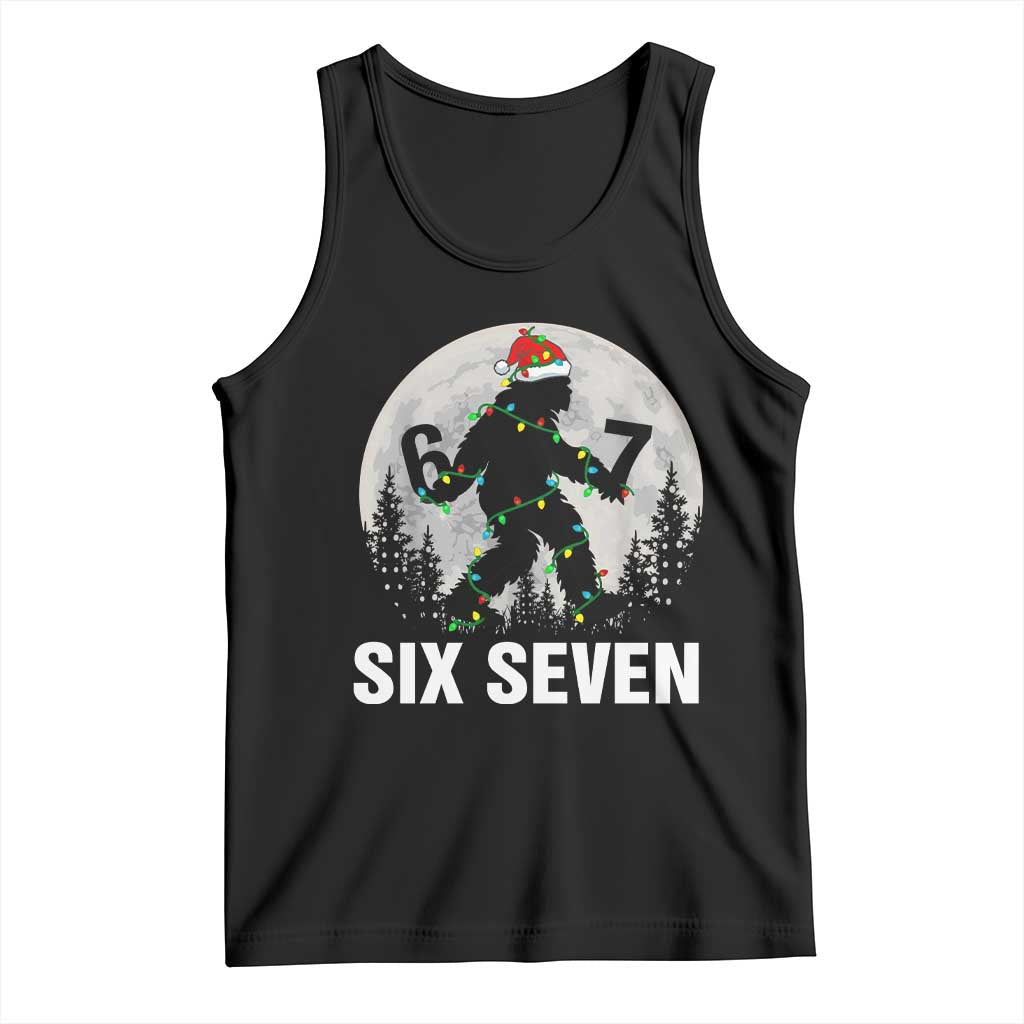67 Six Seven Tank Top Funny Bigfoot Christmas Sasquatch Moon - Wonder Print Shop