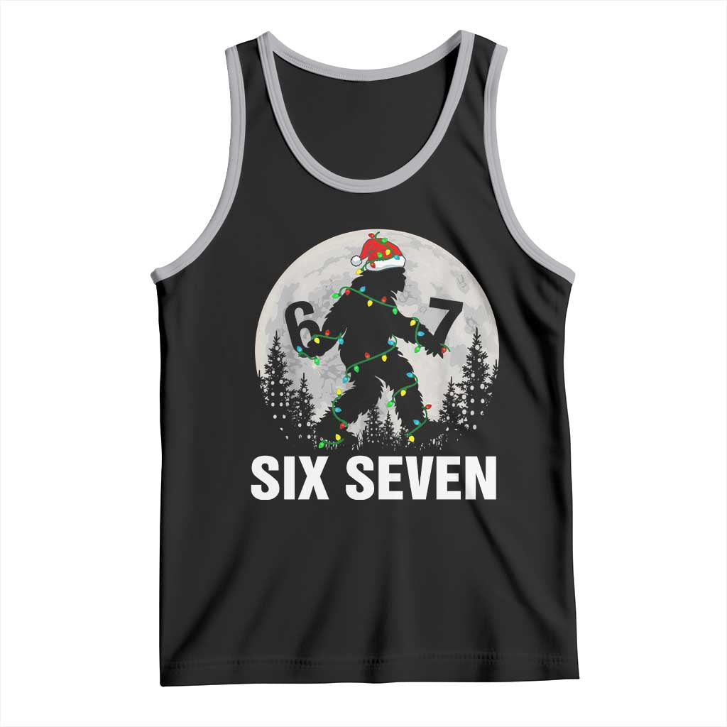 67 Six Seven Tank Top Funny Bigfoot Christmas Sasquatch Moon - Wonder Print Shop