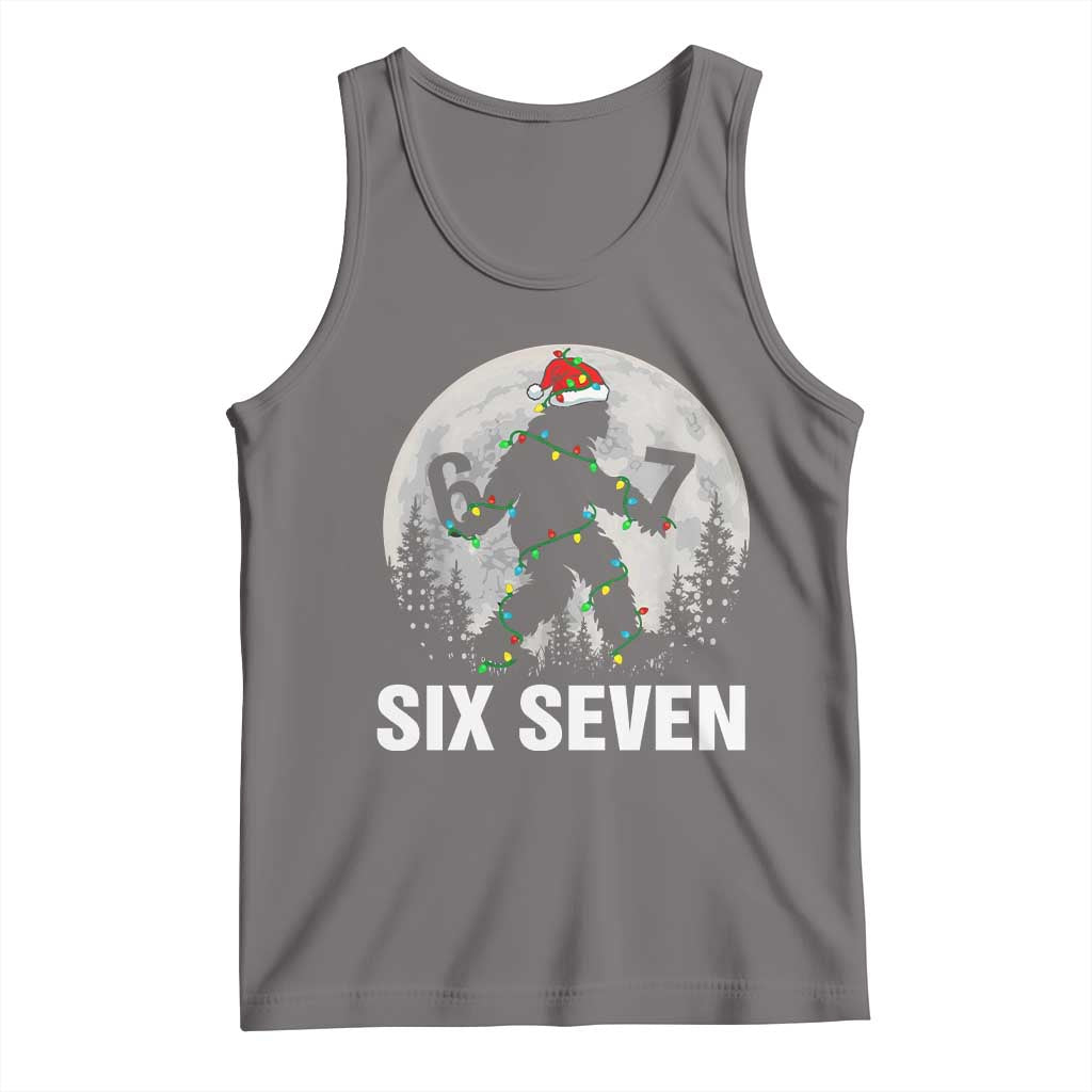 67 Six Seven Tank Top Funny Bigfoot Christmas Sasquatch Moon - Wonder Print Shop