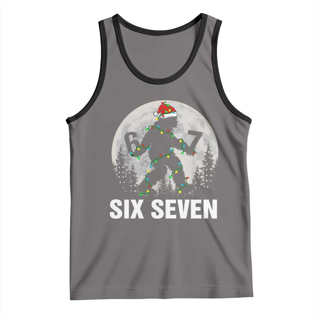 67 Six Seven Tank Top Funny Bigfoot Christmas Sasquatch Moon - Wonder Print Shop