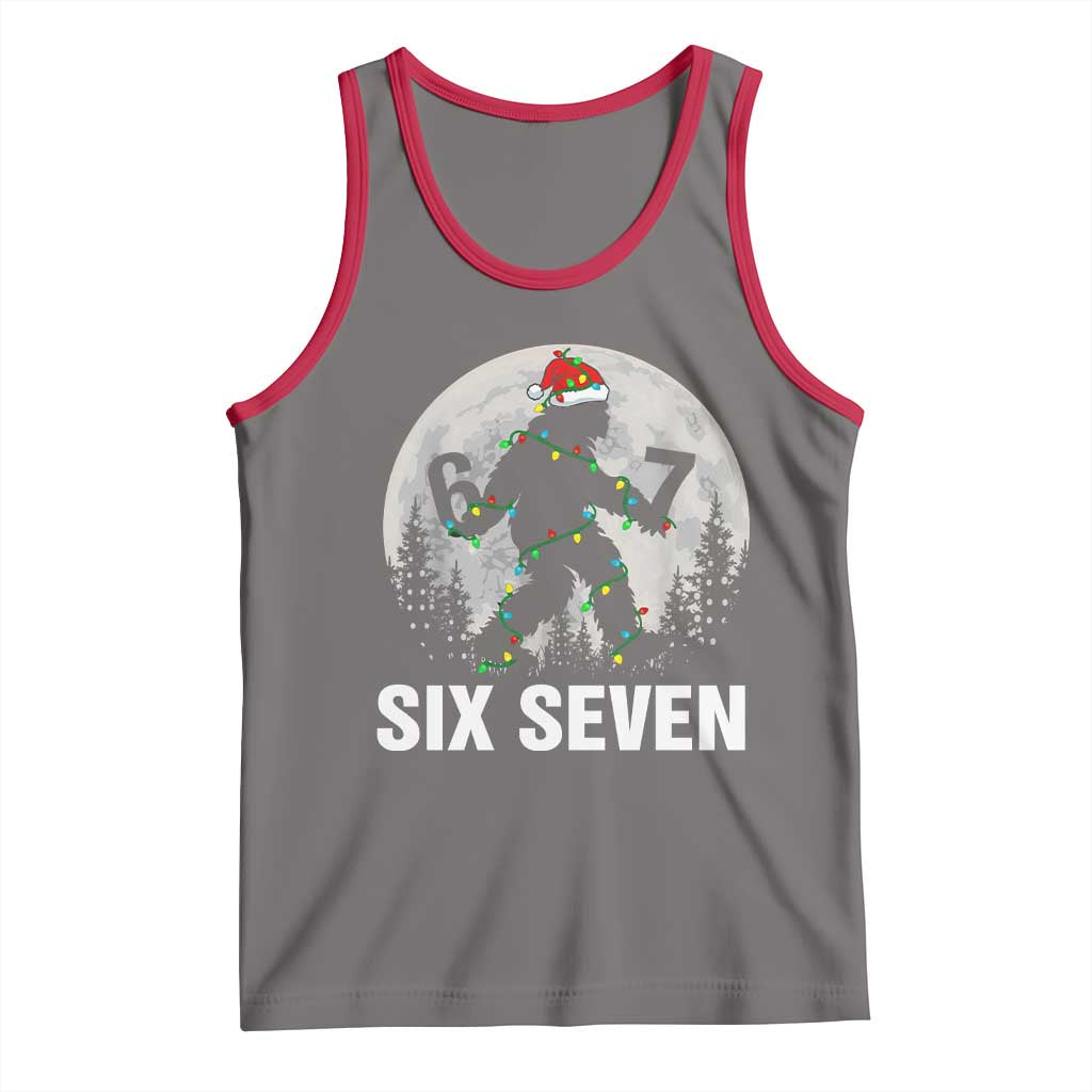 67 Six Seven Tank Top Funny Bigfoot Christmas Sasquatch Moon - Wonder Print Shop