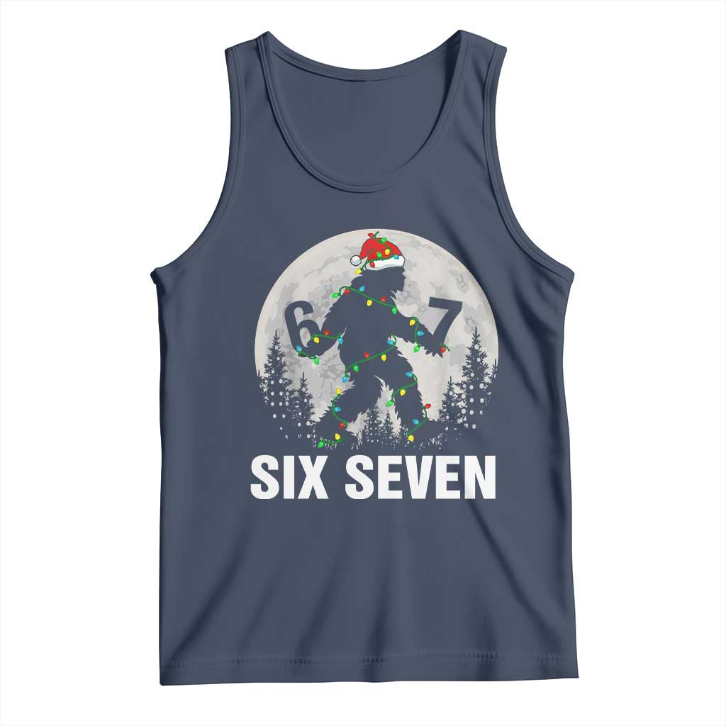 67 Six Seven Tank Top Funny Bigfoot Christmas Sasquatch Moon - Wonder Print Shop