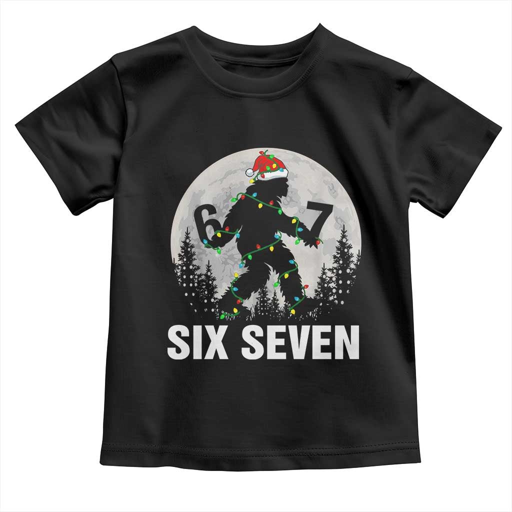 67 Six Seven Toddler T Shirt Funny Bigfoot Christmas Sasquatch Moon - Wonder Print Shop