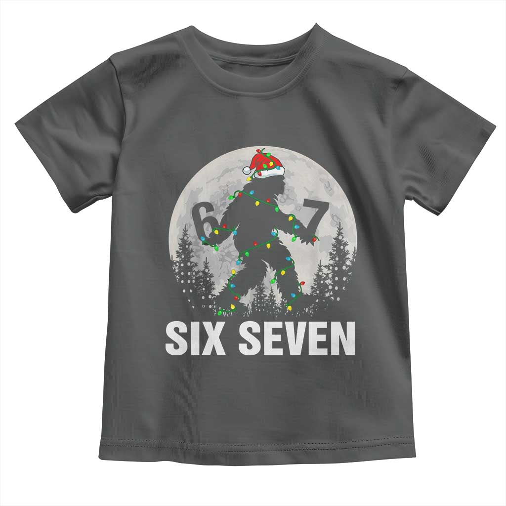 67 Six Seven Toddler T Shirt Funny Bigfoot Christmas Sasquatch Moon - Wonder Print Shop