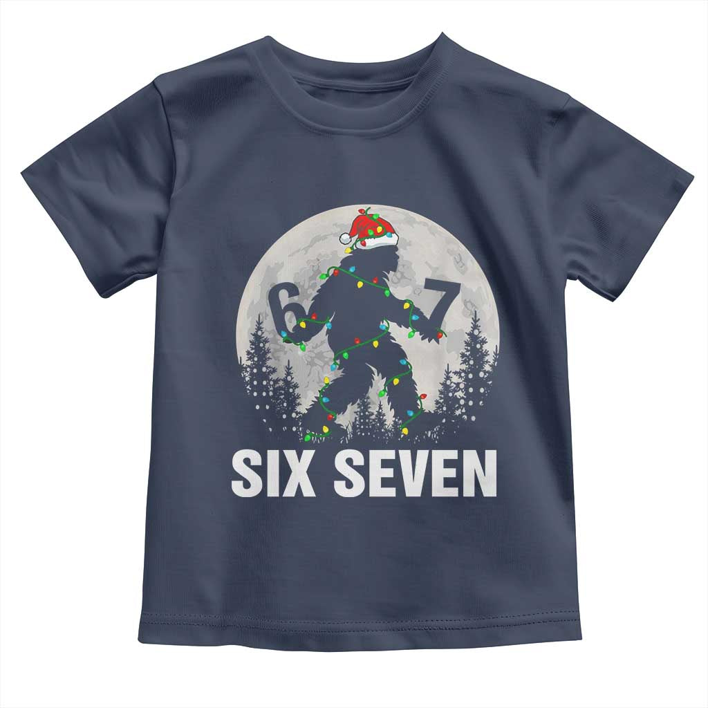 67 Six Seven Toddler T Shirt Funny Bigfoot Christmas Sasquatch Moon - Wonder Print Shop