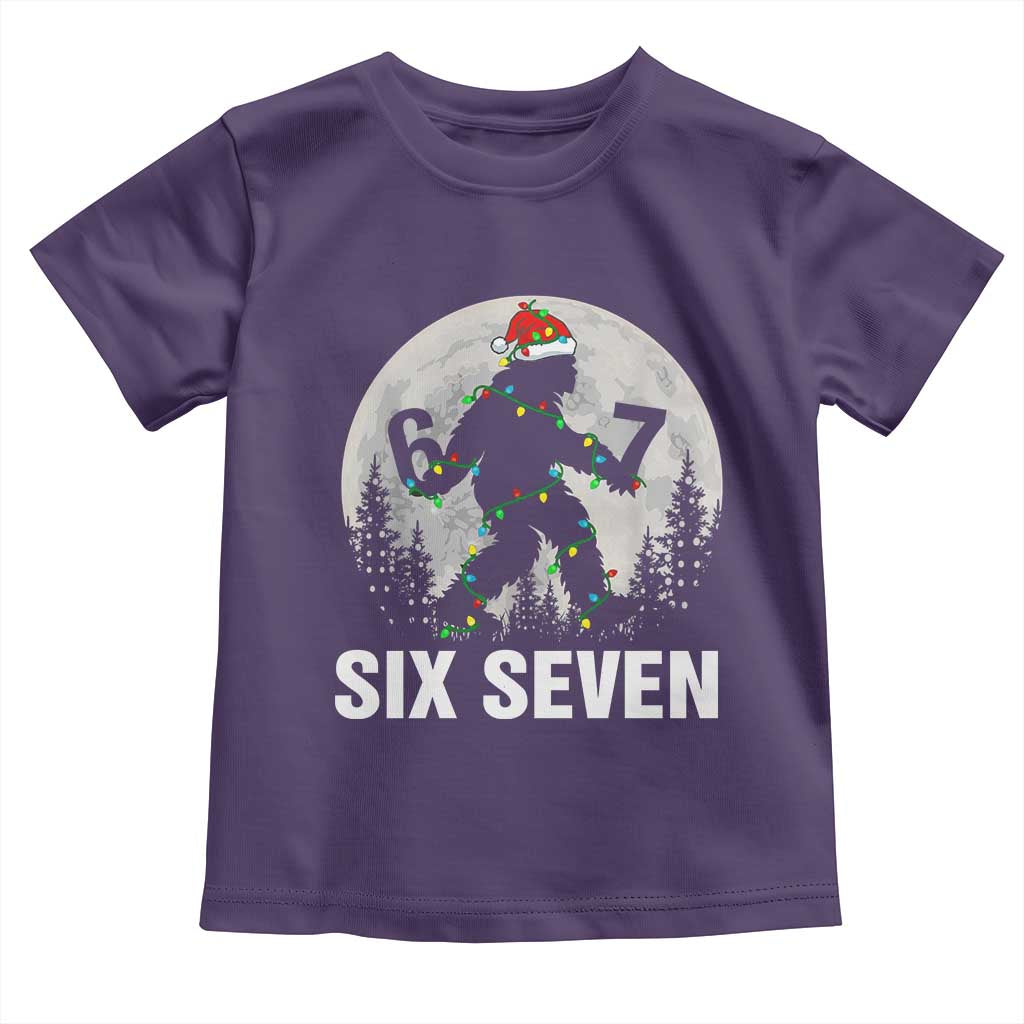 67 Six Seven Toddler T Shirt Funny Bigfoot Christmas Sasquatch Moon - Wonder Print Shop