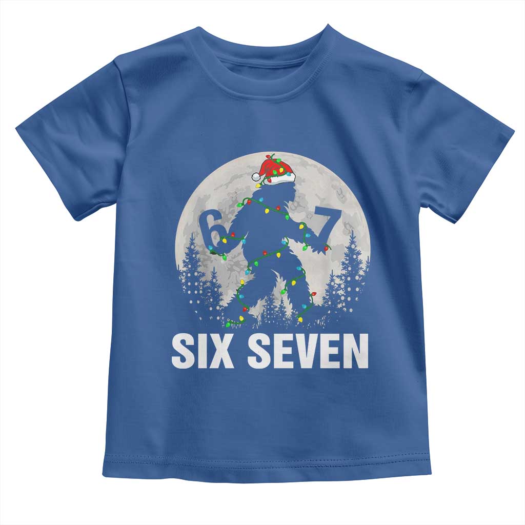 67 Six Seven Toddler T Shirt Funny Bigfoot Christmas Sasquatch Moon - Wonder Print Shop