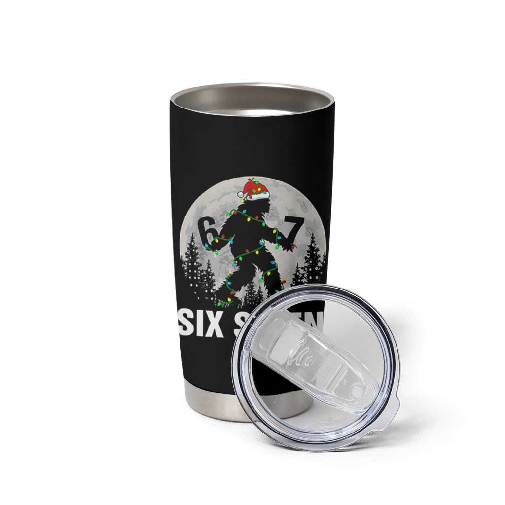 67 Six Seven Tumbler Cup Funny Bigfoot Christmas Sasquatch Moon - Wonder Print Shop