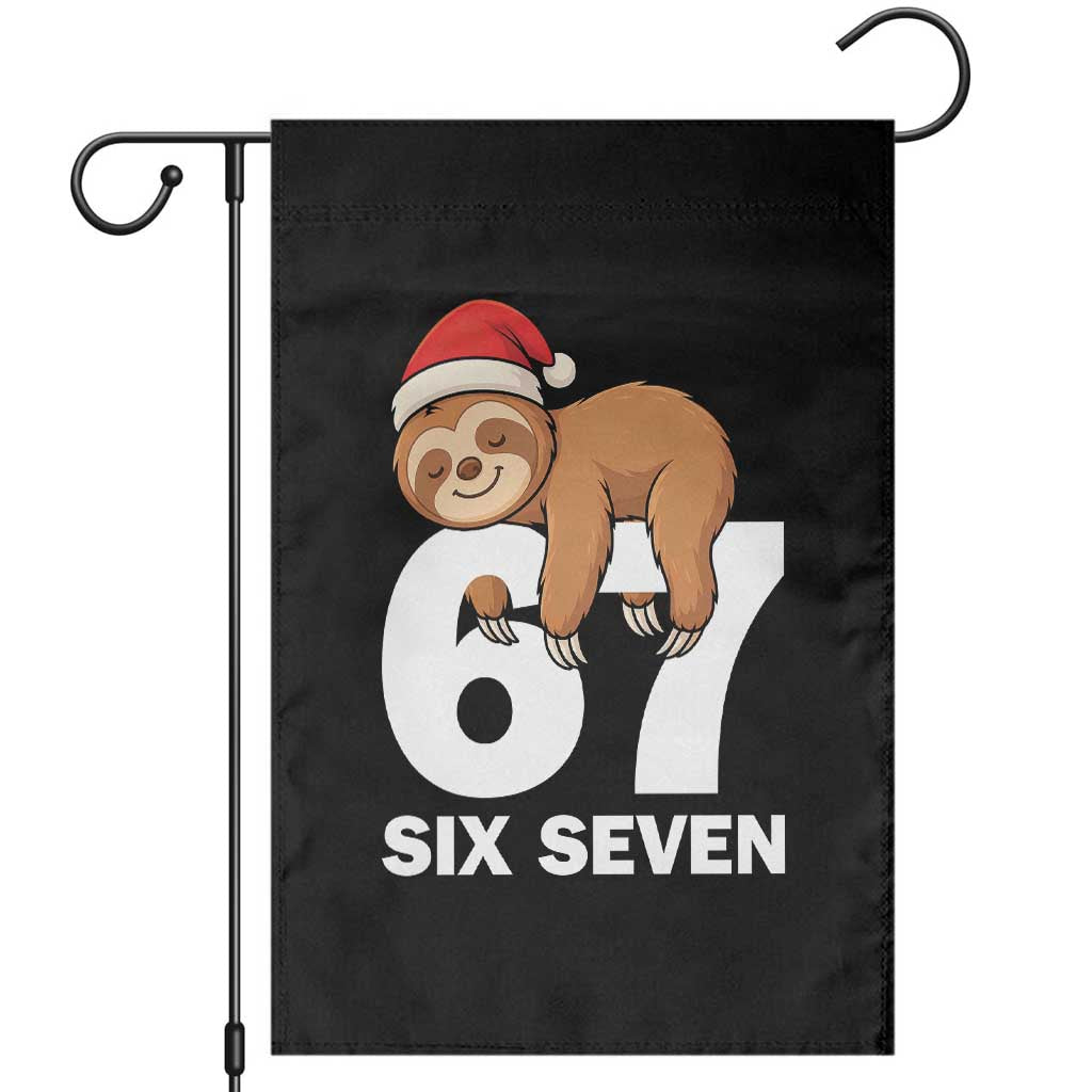 67 Six Seven Garden Flag Funny Sloth Christmas - Wonder Print Shop