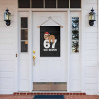 67 Six Seven Garden Flag Funny Sloth Christmas - Wonder Print Shop