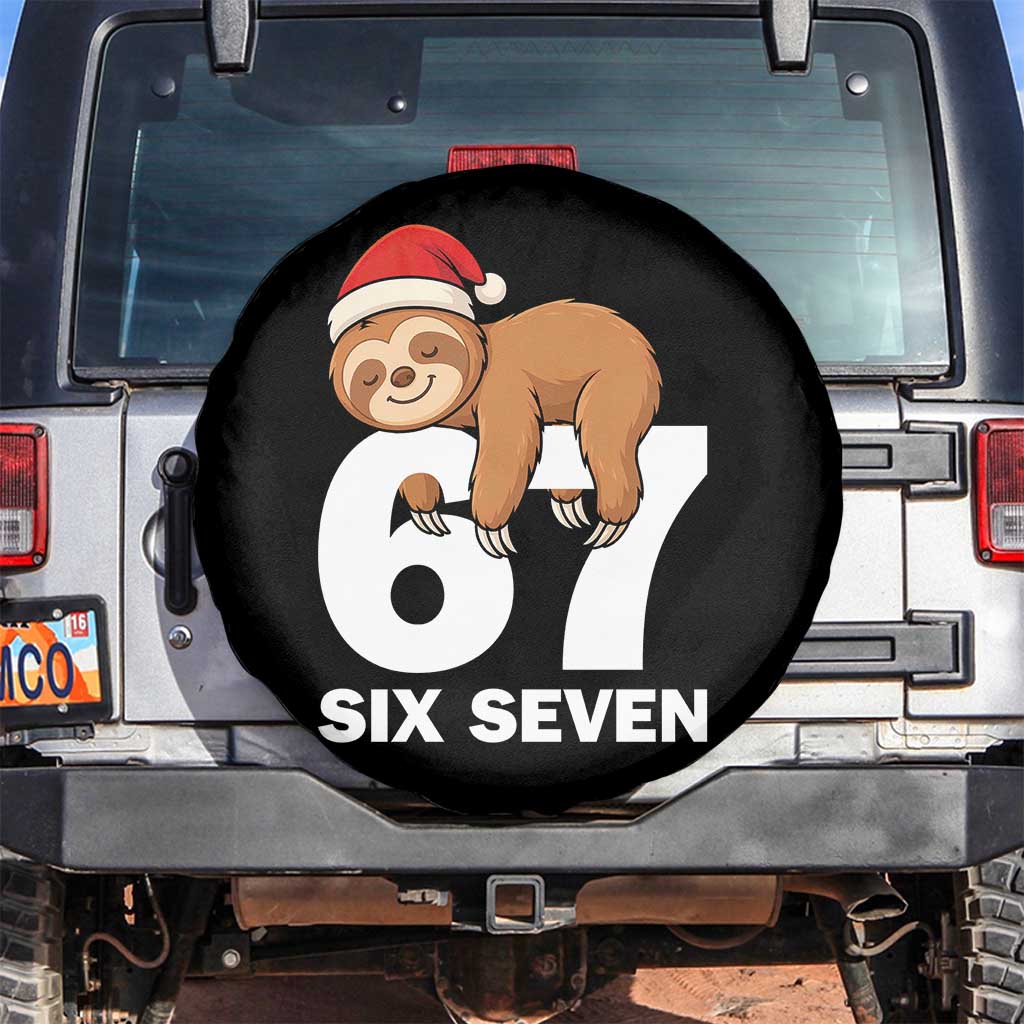 67 Six Seven Spare Tire Cover Funny Sloth Christmas - Wonder Print Shop