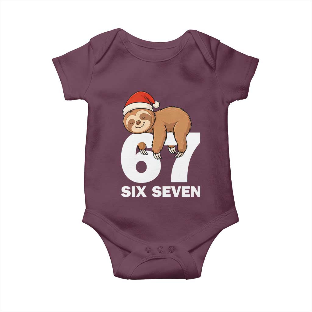 67 Six Seven Baby Onesie Funny Sloth Christmas - Wonder Print Shop