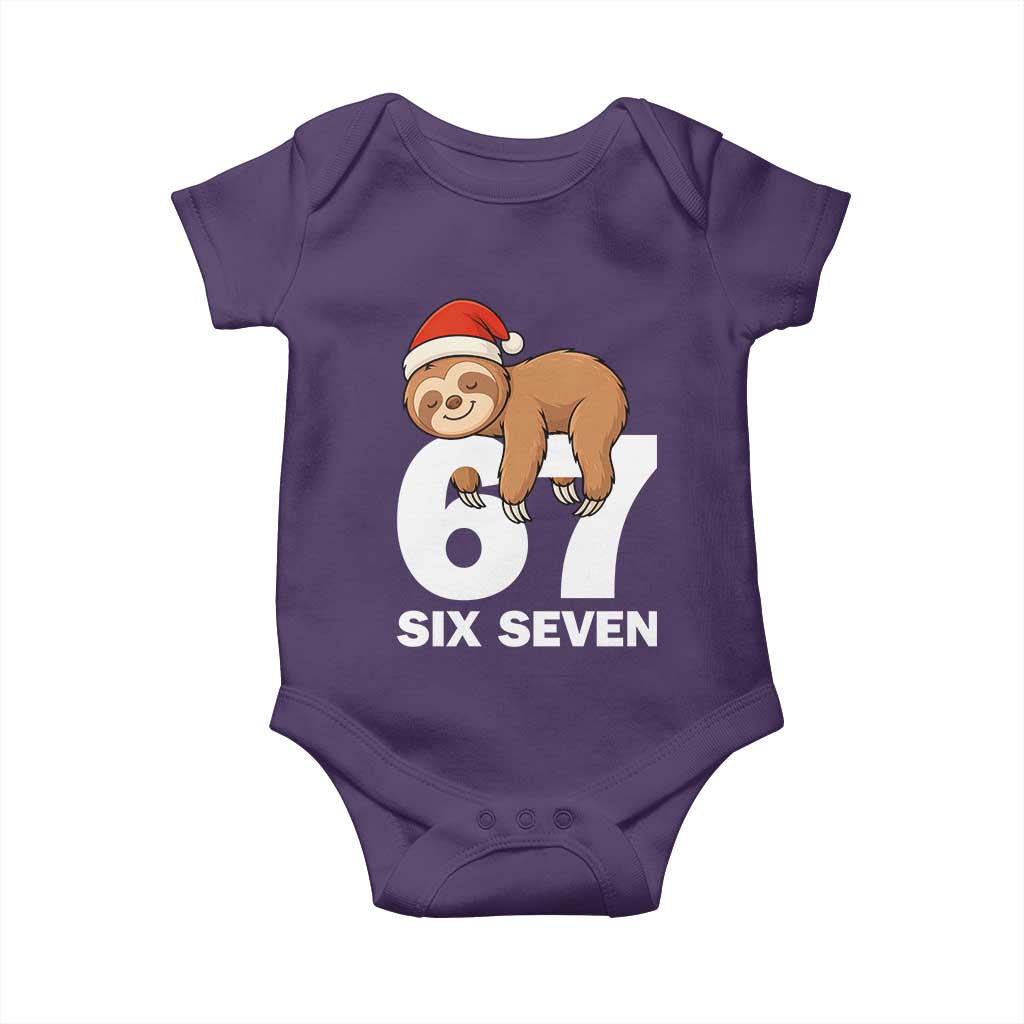 67 Six Seven Baby Onesie Funny Sloth Christmas - Wonder Print Shop