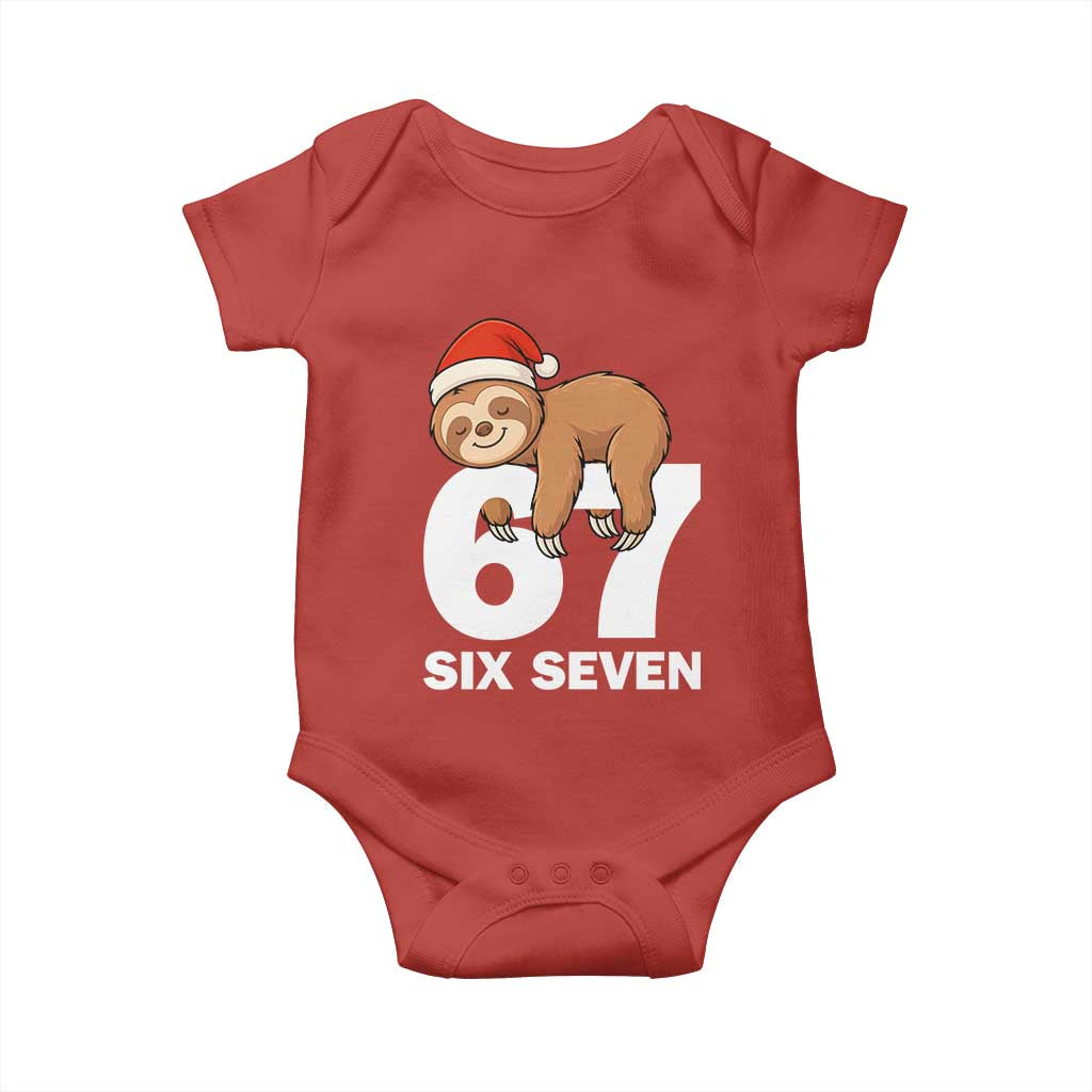 67 Six Seven Baby Onesie Funny Sloth Christmas - Wonder Print Shop