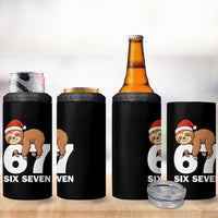 67 Six Seven 4 in 1 Can Cooler Tumbler Funny Sloth Christmas - Wonder Print Shop