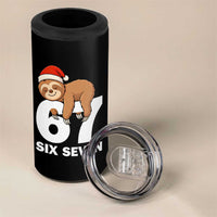 67 Six Seven 4 in 1 Can Cooler Tumbler Funny Sloth Christmas - Wonder Print Shop