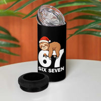 67 Six Seven 4 in 1 Can Cooler Tumbler Funny Sloth Christmas - Wonder Print Shop