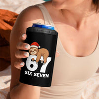 67 Six Seven 4 in 1 Can Cooler Tumbler Funny Sloth Christmas - Wonder Print Shop