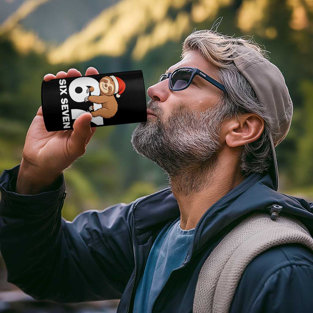 67 Six Seven 4 in 1 Can Cooler Tumbler Funny Sloth Christmas - Wonder Print Shop