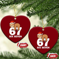 67 Six Seven Ceramic Ornament Funny Sloth Xmas - Wonder Print Shop