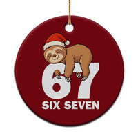 67 Six Seven Ceramic Ornament Funny Sloth Xmas - Wonder Print Shop