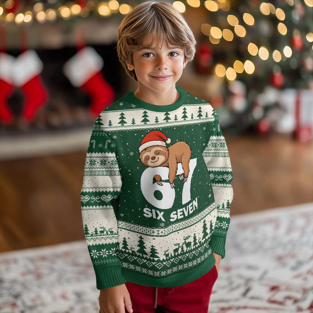 67 Six Seven Ugly Christmas Sweater Funny Sloth Xmas - Wonder Print Shop
