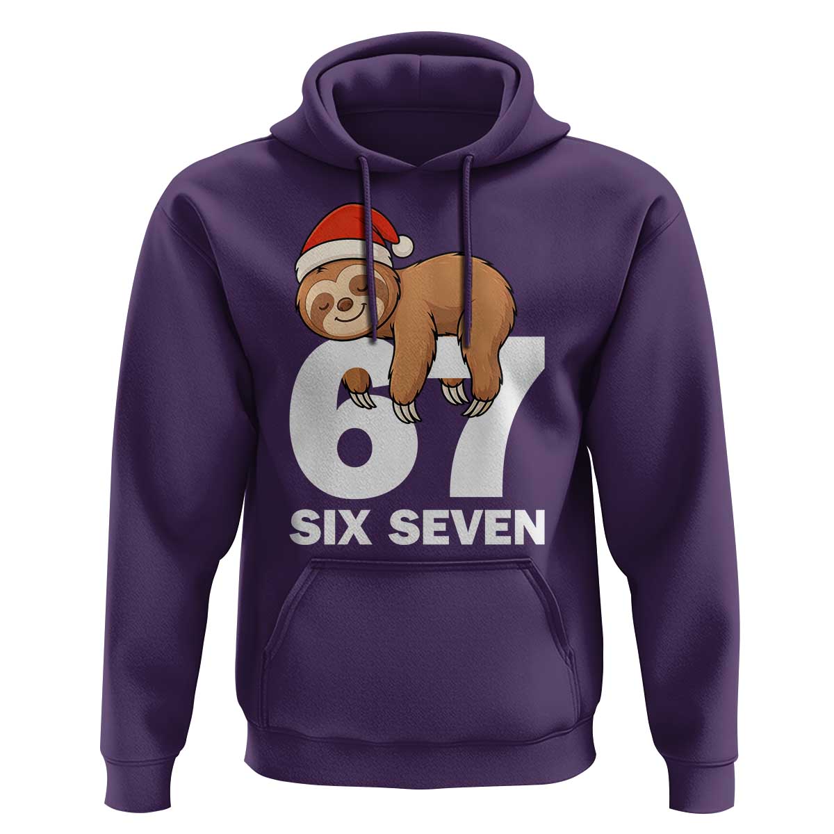 67 Six Seven Hoodie Funny Sloth Christmas - Wonder Print Shop