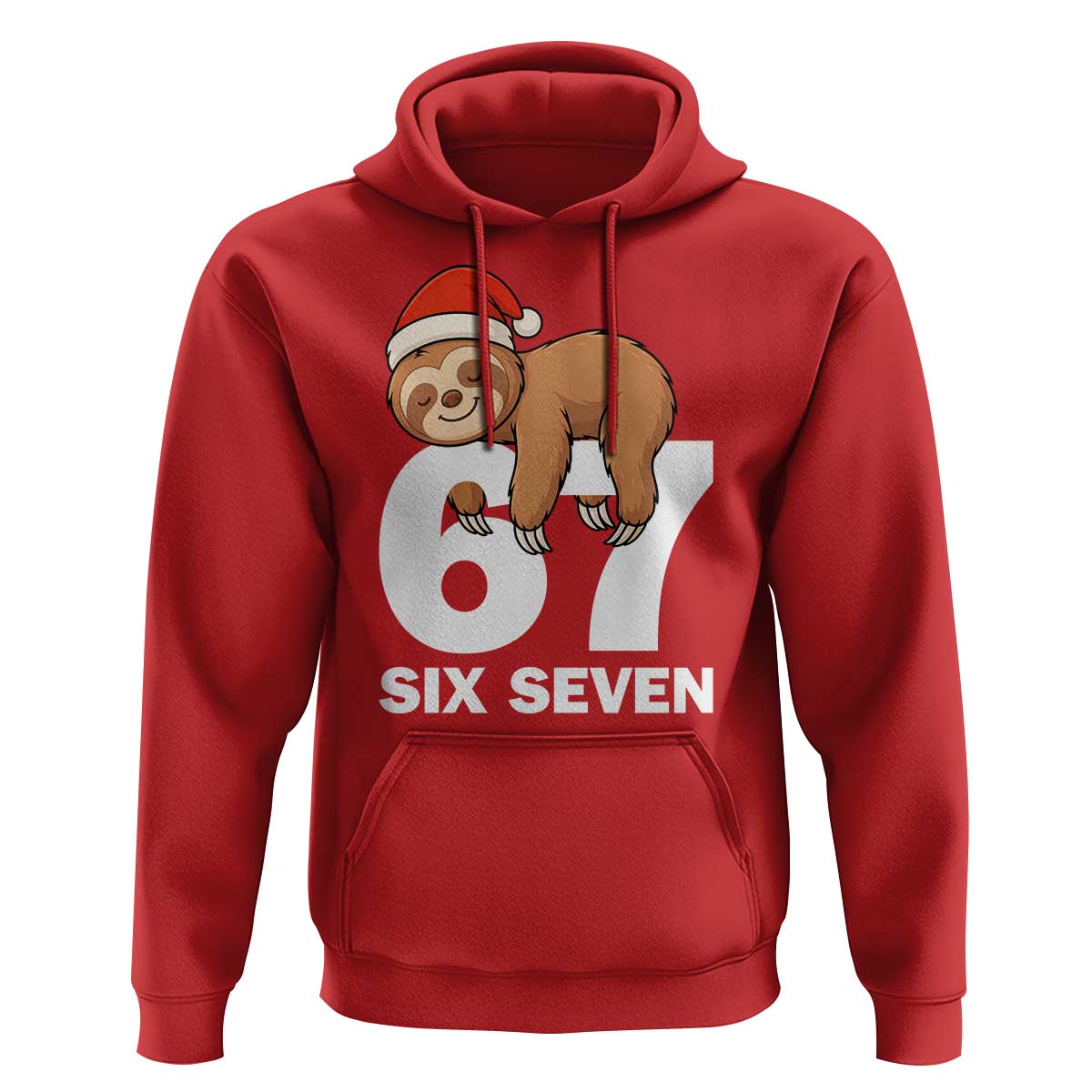 67 Six Seven Hoodie Funny Sloth Christmas - Wonder Print Shop
