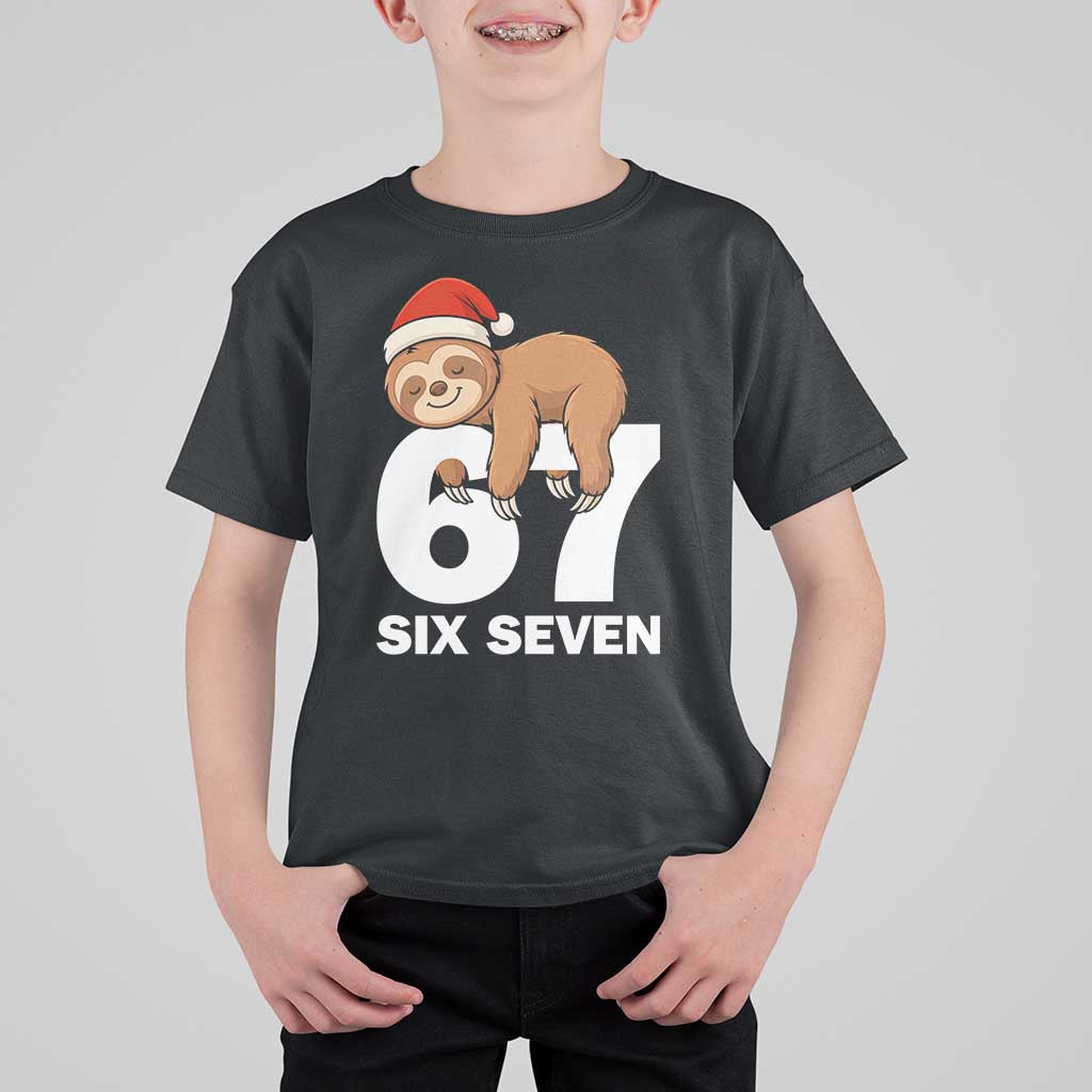 67 Six Seven T Shirt For Kid Funny Sloth Christmas - Wonder Print Shop
