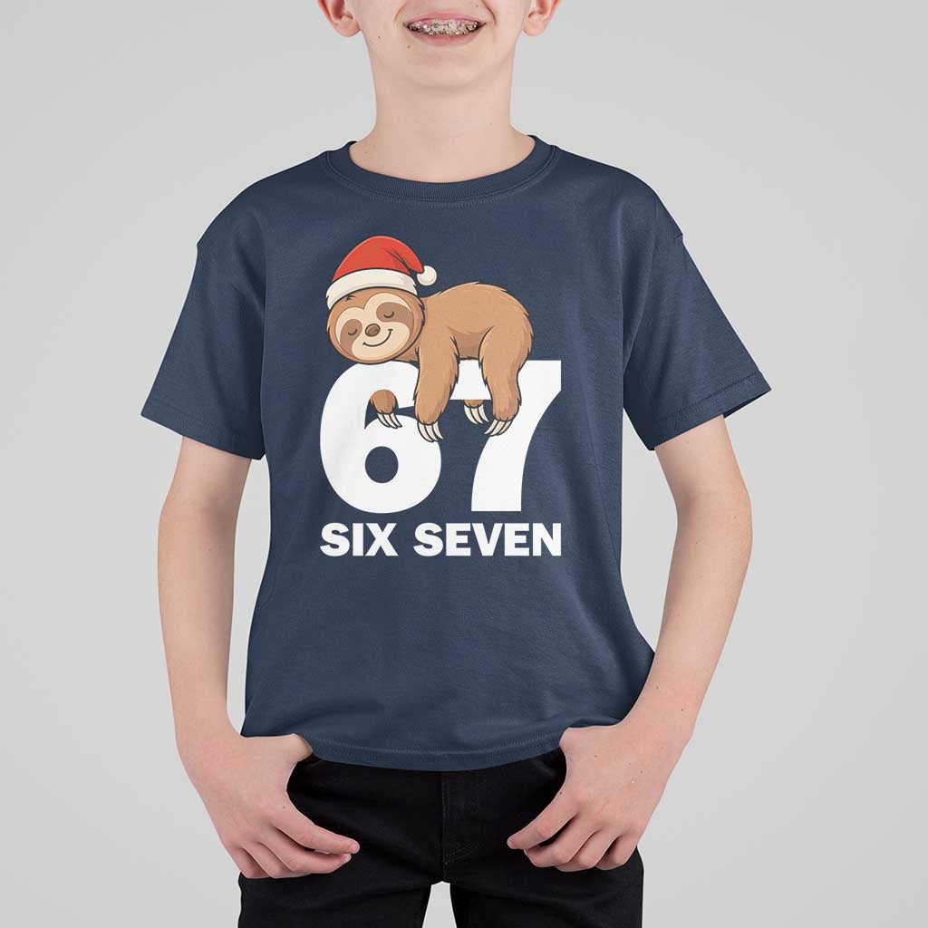 67 Six Seven T Shirt For Kid Funny Sloth Christmas - Wonder Print Shop