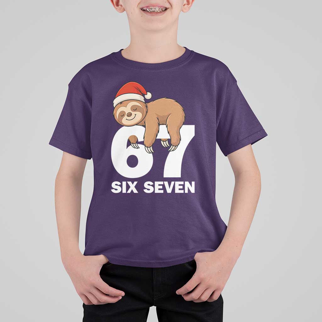 67 Six Seven T Shirt For Kid Funny Sloth Christmas - Wonder Print Shop