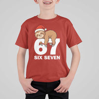 67 Six Seven T Shirt For Kid Funny Sloth Christmas - Wonder Print Shop