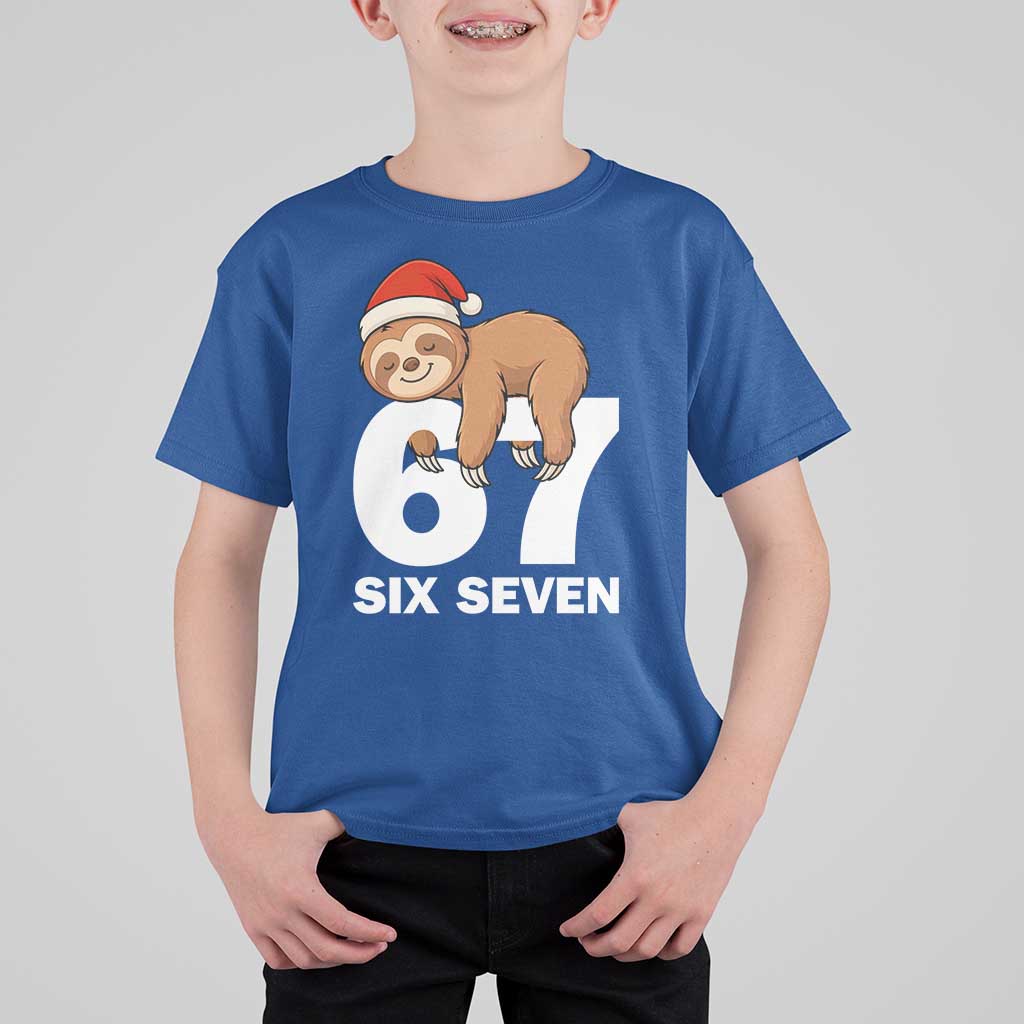 67 Six Seven T Shirt For Kid Funny Sloth Christmas - Wonder Print Shop