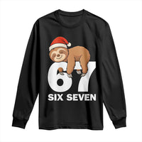 67 Six Seven Long Sleeve Shirt Funny Sloth Christmas - Wonder Print Shop