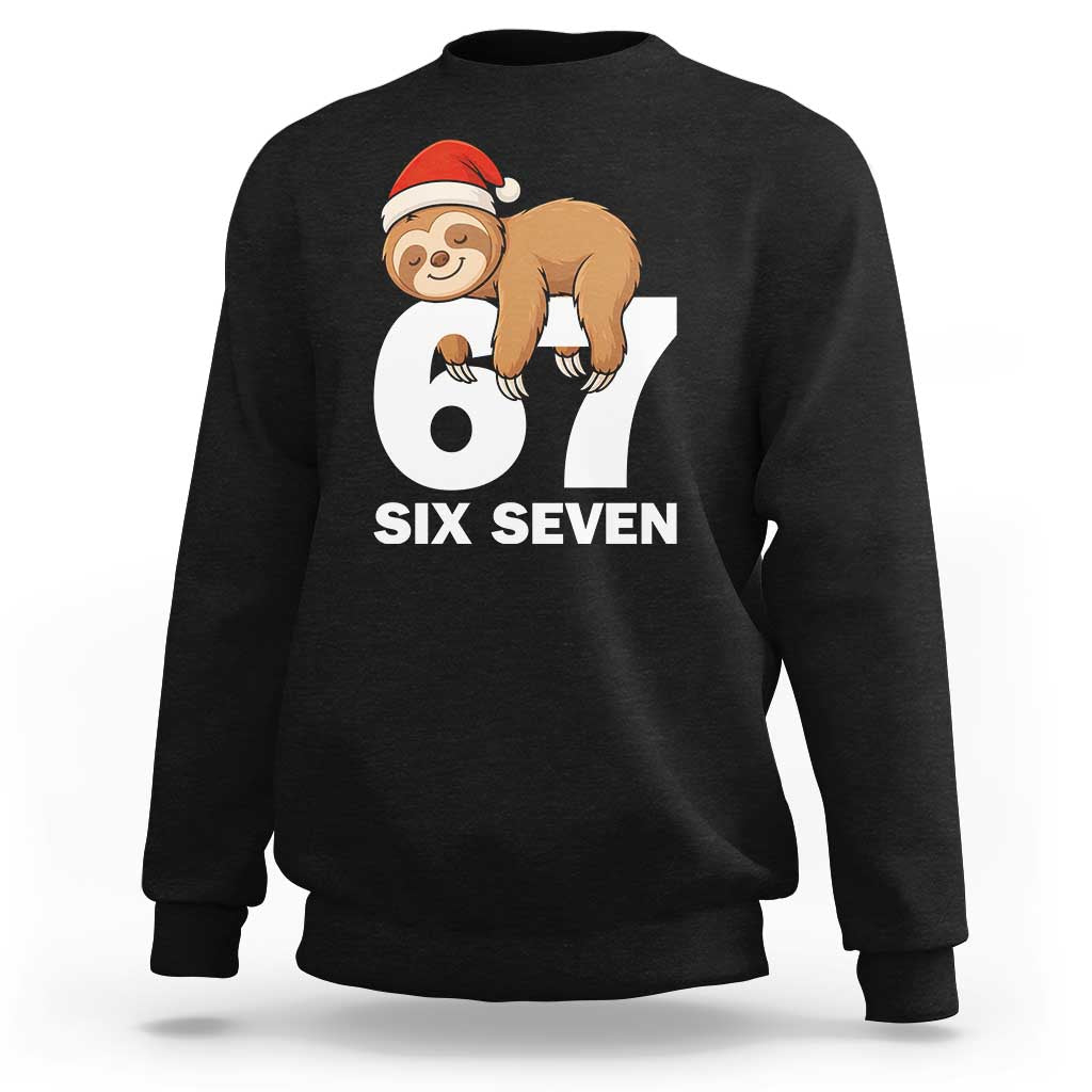 67 Six Seven Sweatshirt Funny Sloth Christmas - Wonder Print Shop