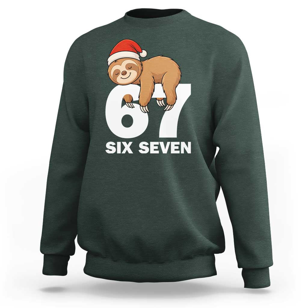 67 Six Seven Sweatshirt Funny Sloth Christmas - Wonder Print Shop