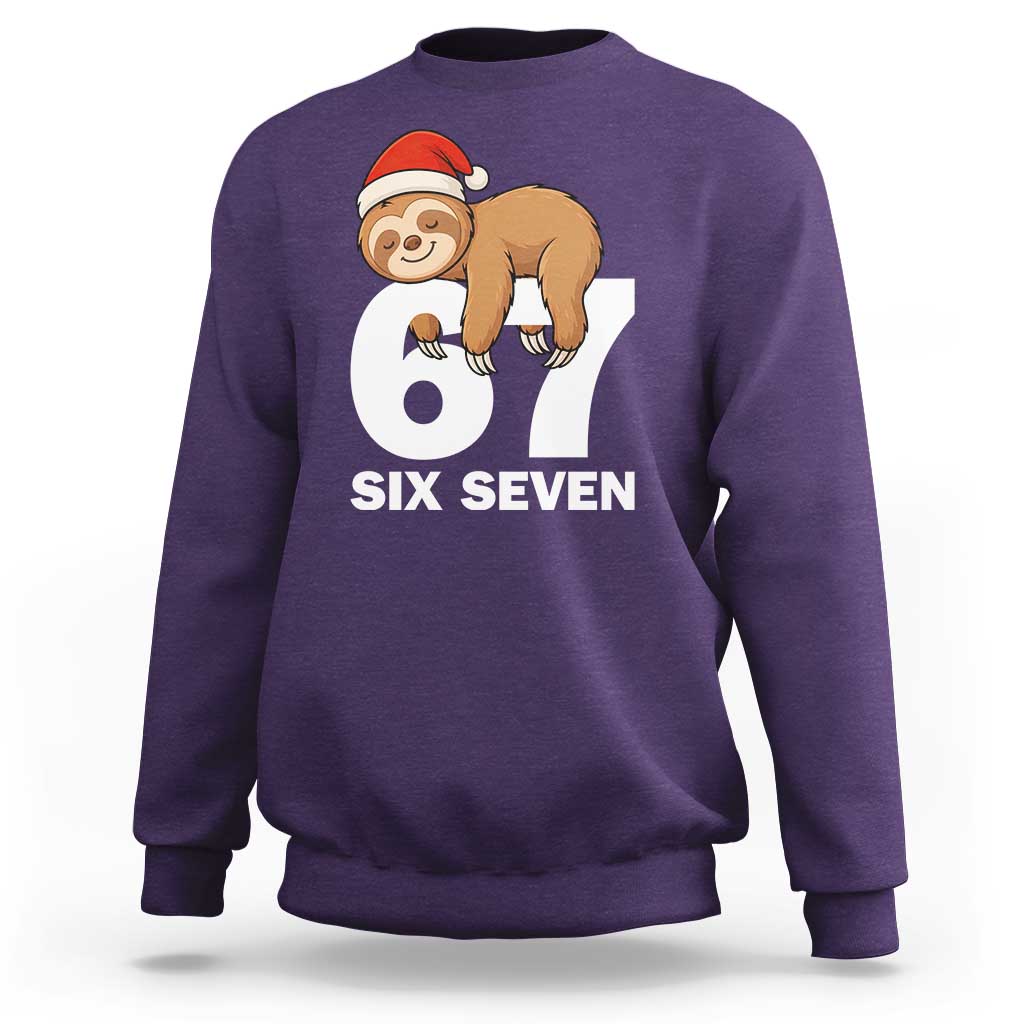 67 Six Seven Sweatshirt Funny Sloth Christmas - Wonder Print Shop