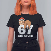 67 Six Seven T Shirt For Women Funny Sloth Christmas - Wonder Print Shop