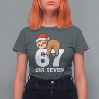 67 Six Seven T Shirt For Women Funny Sloth Christmas - Wonder Print Shop