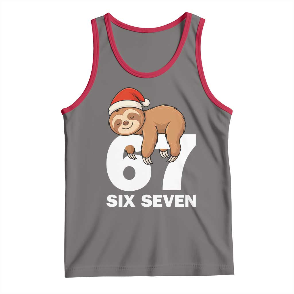 67 Six Seven Tank Top Funny Sloth Christmas - Wonder Print Shop