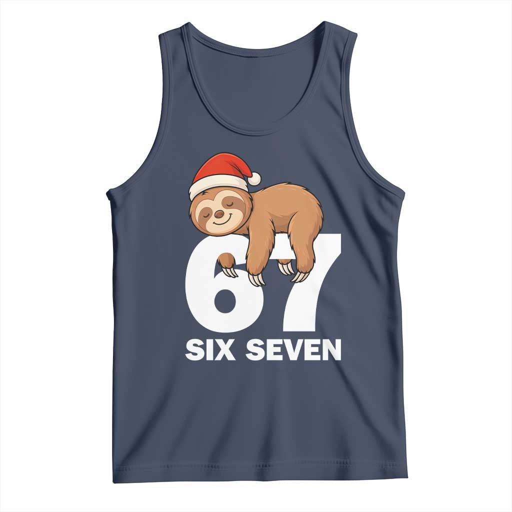 67 Six Seven Tank Top Funny Sloth Christmas - Wonder Print Shop