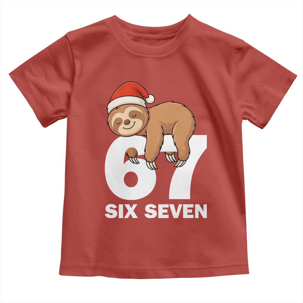 67 Six Seven Toddler T Shirt Funny Sloth Christmas - Wonder Print Shop
