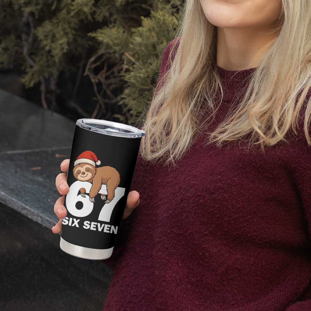 67 Six Seven Tumbler Cup Funny Sloth Christmas - Wonder Print Shop