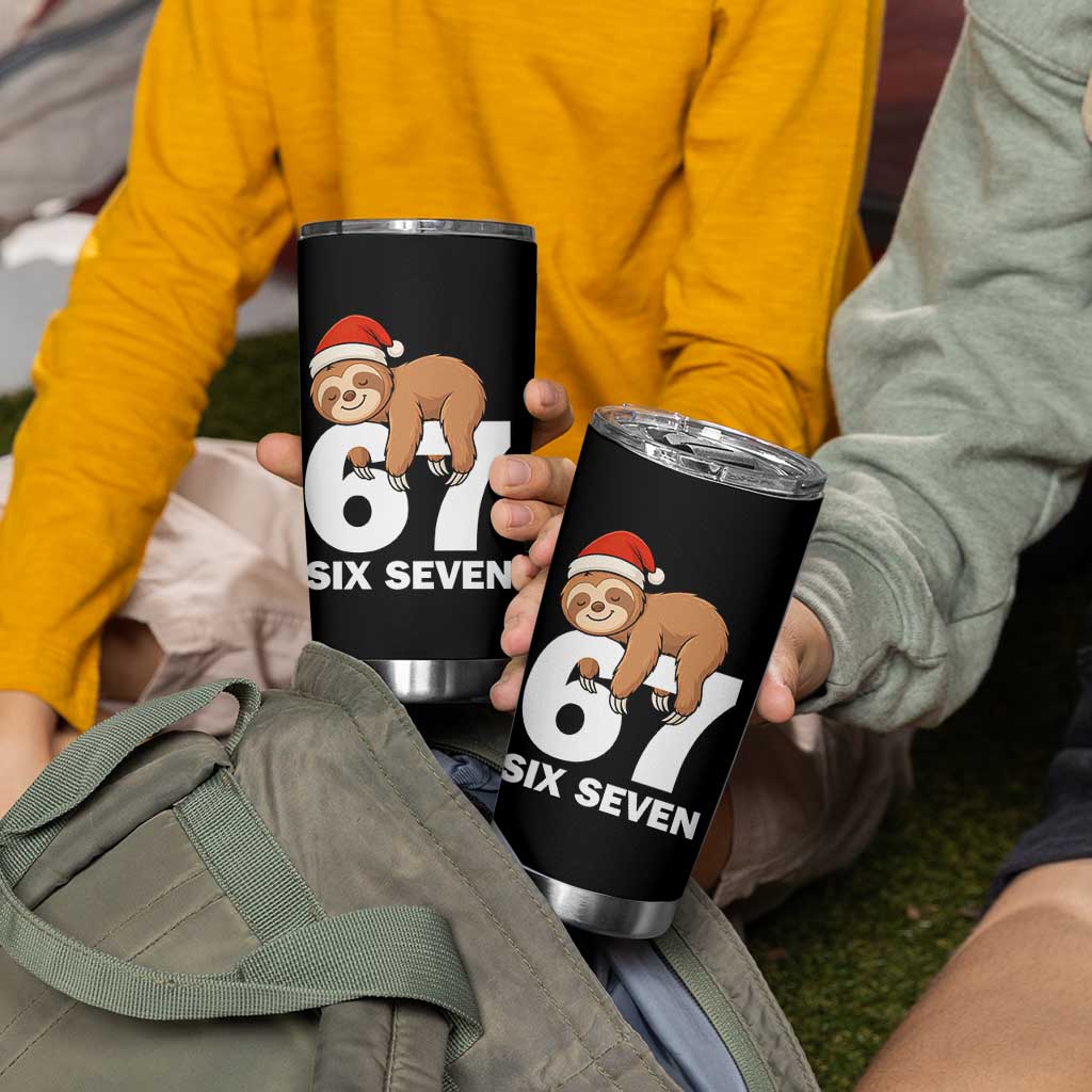 67 Six Seven Tumbler Cup Funny Sloth Christmas - Wonder Print Shop