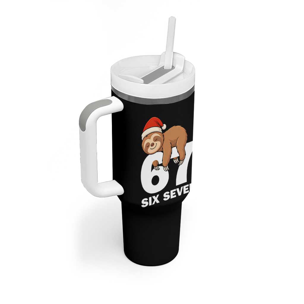 67 Six Seven Tumbler With Handle Funny Sloth Christmas - Wonder Print Shop