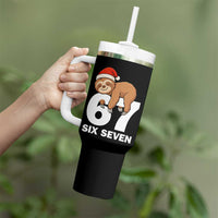 67 Six Seven Tumbler With Handle Funny Sloth Christmas - Wonder Print Shop