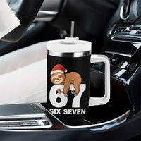 67 Six Seven Tumbler With Handle Funny Sloth Christmas - Wonder Print Shop